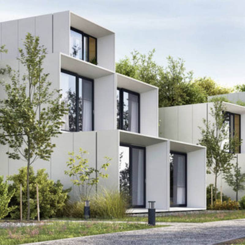 Modular modern home on a quiet street