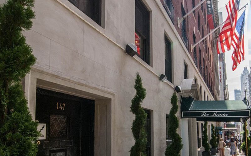Entrance to the Meurice building in midtown New York City