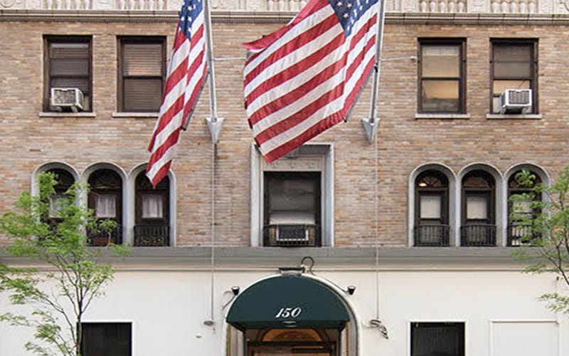 Entrance to the Van Dorn building in midtown New York City