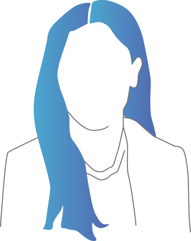 Abstract line art of team member Shelby Rainy