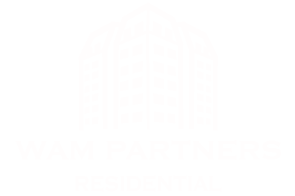 WAM Partners Residential Listings represented by a white line art building icon