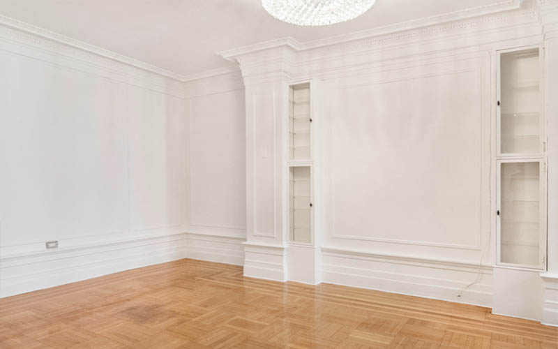 Interior view of a beautiful prewar era apartment inside the Wyoming building in midtown New York City