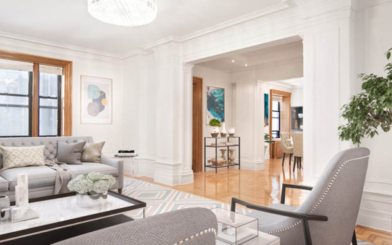 Luxury furnished apartment inside the Wyoming building in midtown New York City