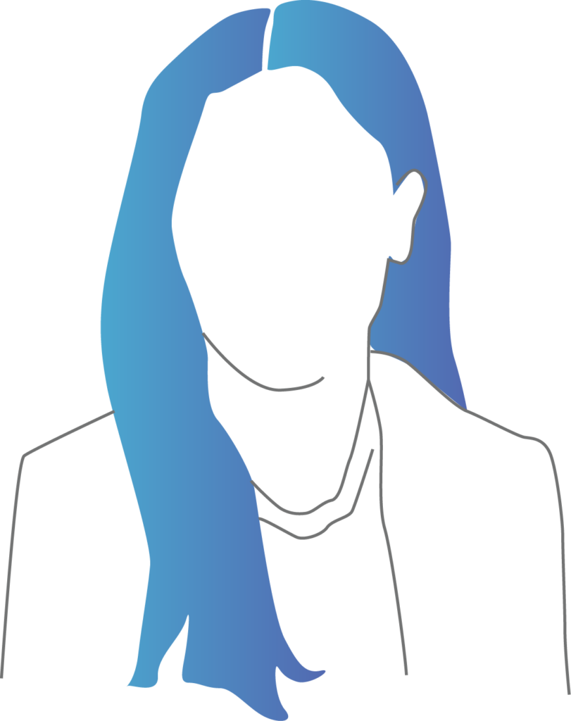 Abstract line art of team member Shelby Rainy