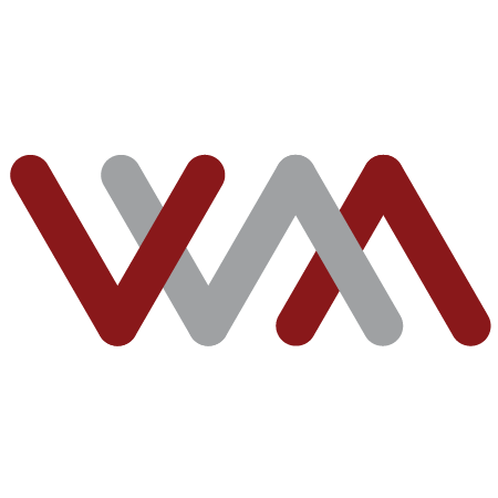 WAM Partners icon in burgundy and grey
